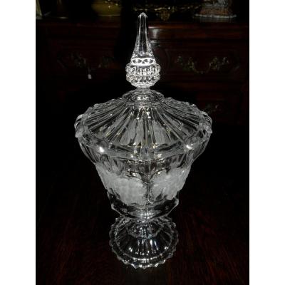 Covered Crystal Cut Pot