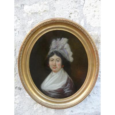 Portrait Of Young Woman Of The 18th