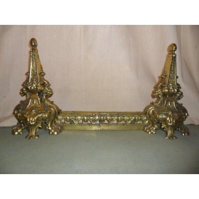 19th Century Gilt Bronze Fireplace Front