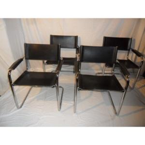 4 Armchairs After Marcel Breuer Model B34
