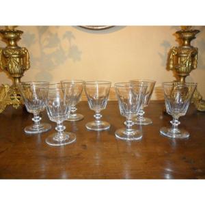 7 Saint Louis Crytal Water Glasses Caton Model