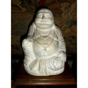 Laughing Buddha In Patinated Terracotta