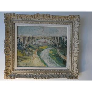 Hule On Canvas Landscape 20th Century