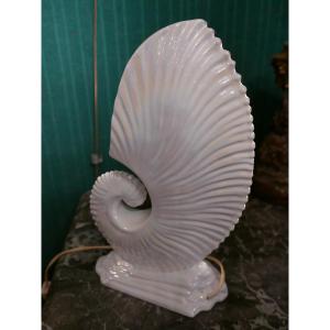 Nautilus Lamp Art Deco Faiencerie De Saint Clément