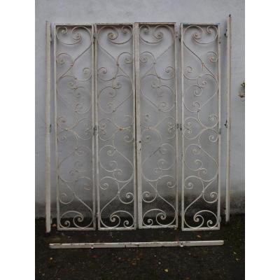 Set Of Art-deco Wrought Iron Grills