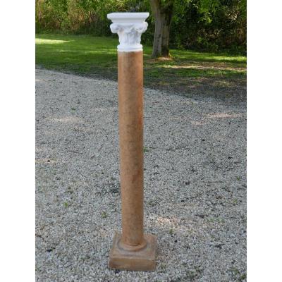 Column With Fake Marble Decorations