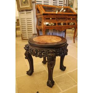 Indochinese Bolster In Iron Wood, Late Nineteenth Century