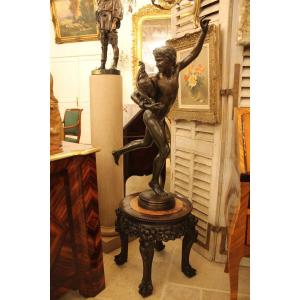 The Winner In Cockfight - Alexandre Falguiere (1831-1900)