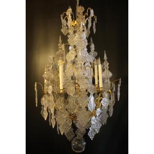 Large Church Chandelier With 9 Lights, 19th Century Period