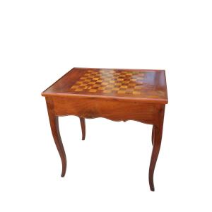 Checkers Game Table And Tric Trac, Nantais Work From The Louis XV Era