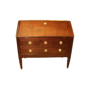 Louis XVI Sloping Desk In Solid Mahogany, Bordeaux, 18th Century