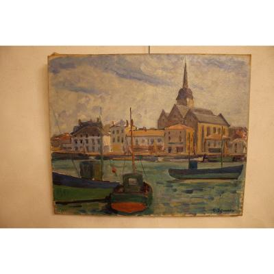 Saint Gilles Sur Vie Painting De Guy Dezaunay