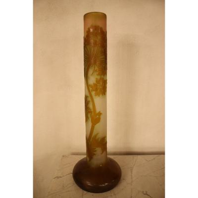 Etablissements Gallé - Grand Vase Tubulaire