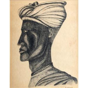 Ink Drawing On Paper - Orientalist - 1930s - Signed Gérard
