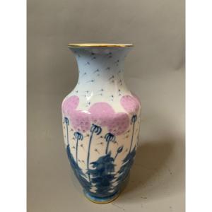 Porcelain Vase - Early 20th Century - Dandelion Decor - Limoges