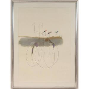 Guillermo Spinosa (1939-2010) - Drawing - Cyclists