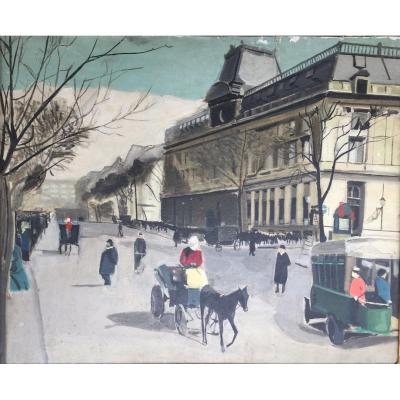 Oil On Canvas - View From Paris - 40s