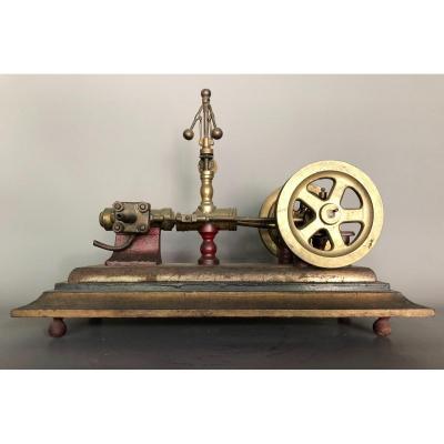 Model Pumping Machine - Brass And Bronze - Master's Object - XXth Steam