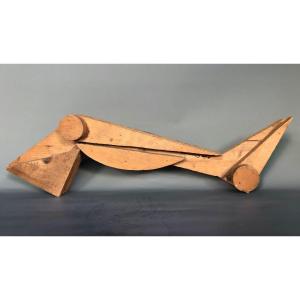 Nino Giammarco (1946) - Italian Artist - Surrealist Wooden Leg - Crispolti Collection
