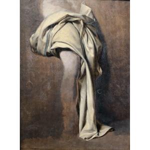 Circle Of Jean-auguste-dominique Ingres - Draped Study - Oil On Paper