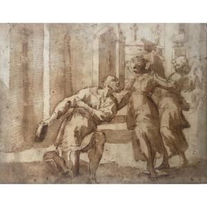Italian School XVIIth Century - Pen Drawing