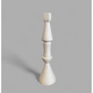 Plaster Lamp In The Taste Of Giacometti Flambeau Model