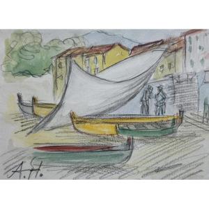 Augustin Hanicotte - Collioure - Watercolor