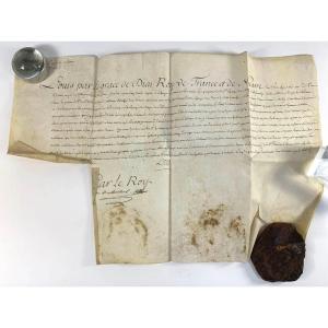 Letter From Louis XV - Manuscript On Vellum - Commission Of The Major Of Collioure - 1765 