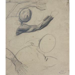 Félix Philippoteaux - Study For The Defense Of Mazagran, 1841