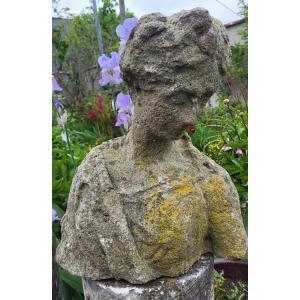 Female Bust In Natural Stone