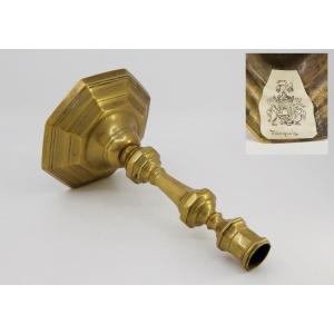 Candlestick From The Louis XV Period, With The Arms Of A Marquis