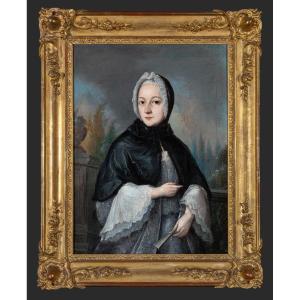 Johann Peter Friedrich Hauck (1723-1794) - Portrait Of A Young Woman From The Louis XV Period, Basel 1756