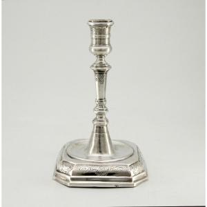 Small Silver Toilet Torch Bearing A Family Name, Dated 1748 — Germany, Circa 1720-1730
