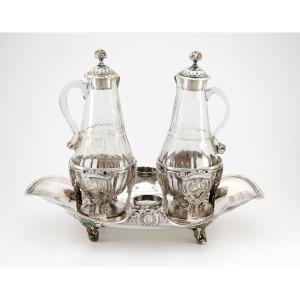 Solid Silver Oil And Vinegar Cruet - René-pierre Ferrier - Louis XVI Period - Paris, 1781-1782