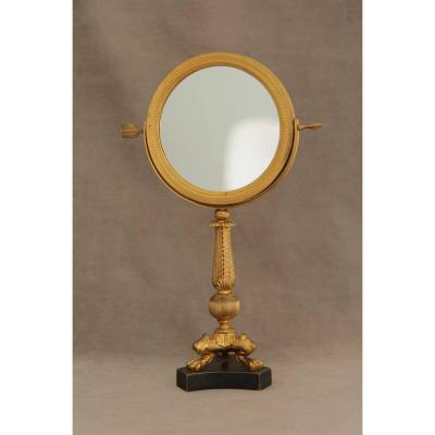 Gilt Bronze Table Mirror, Empire Period - Restauration
