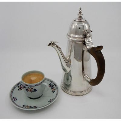 George I Style Britannia Silver Coffee Pot, John & Daniel Wellby, London 1902