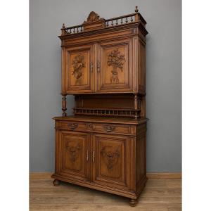 Louis XVI Style Buffet In Carved Walnut 