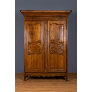 Lxv Wardrobe (18th Century) In Solid Walnut  