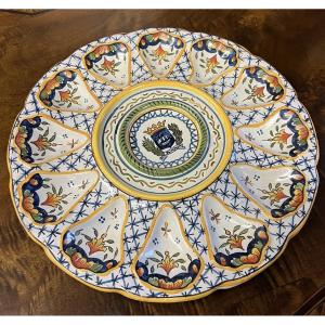 Desvres By Henri Delcourt: Large Oyster Dish 