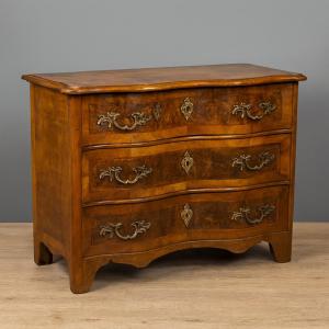 Arbalette Chest Of Drawers In Marquetry From The 18th Century