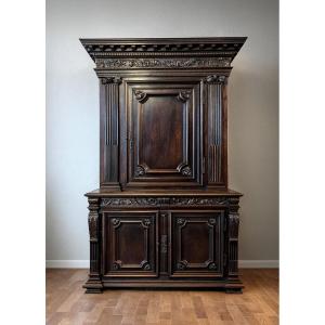 Important Renaissance Style Cabinet In Walnut