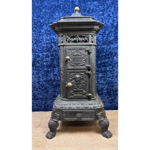 Cast Iron Stove Pagoda Model From Varigney In Haute Saône