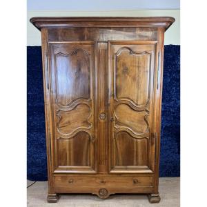Louis XV - Louis XVI Transition Period Wardrobe In Walnut