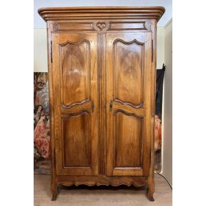 Louis XV Period Walnut Wedding Armoire