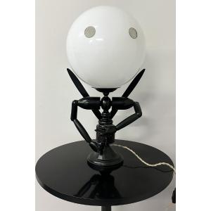 Unusual Modernist Thermoformed Lamp From The Mister Babache Brand / Height 103cm