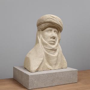 Important Orientalist Volume Sculpture In Stone From The Art Deco Period   