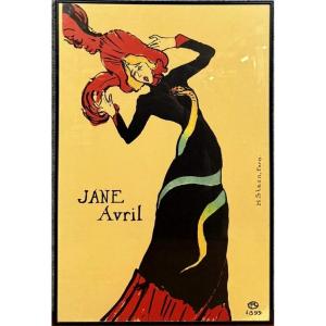 Henri De Toulouse-lautrec (1864-1901): Jane Avril / Color Lithograph