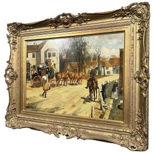 W. G Reid: Painting Large Oil On Panel Signed Lower Left