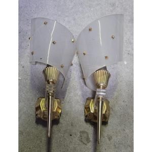 After Pierre Guariche: Pair Of 1960s Wall Lights