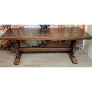 Large Farmhouse Or Monastery Table In Solid Oak